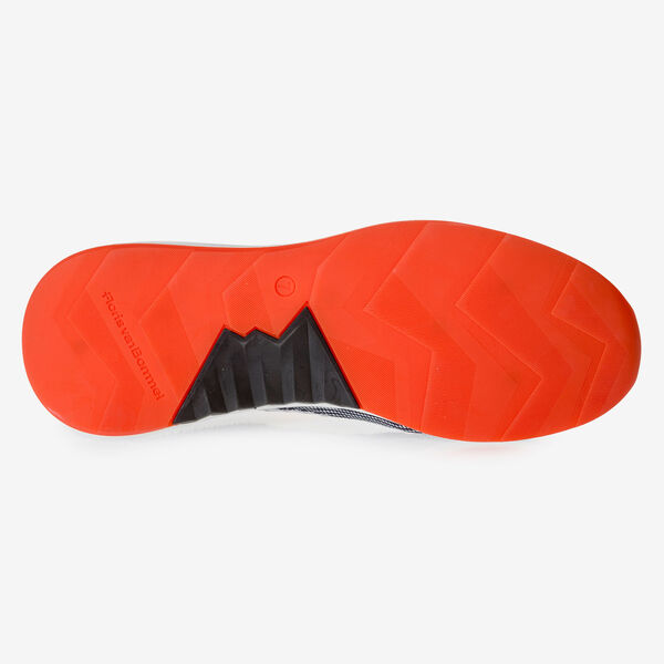 Orange-schwarzer Premium Wildleder-Sneaker
