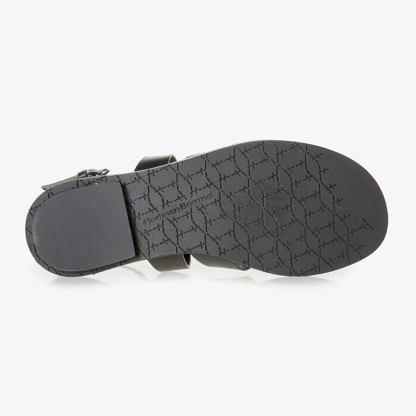Schwarze Leder-Sandale