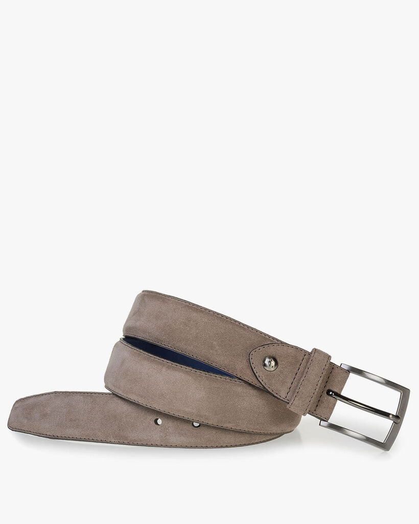 Suede leather belt sand
