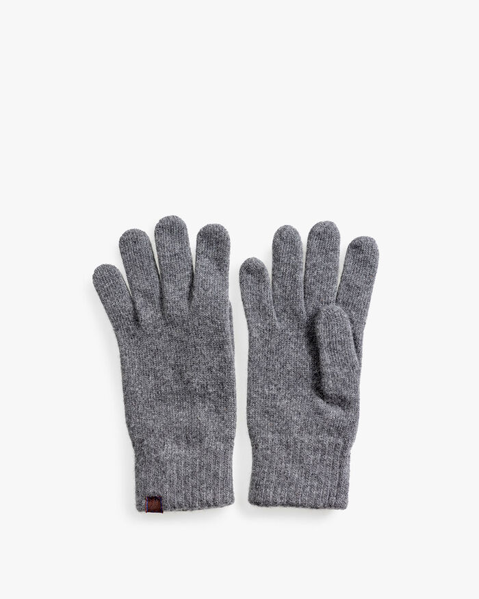 Handschuhe Wolle grau