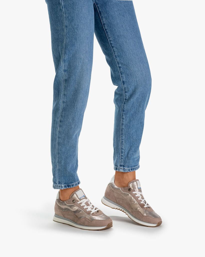 Sneaker Nubukleder beige