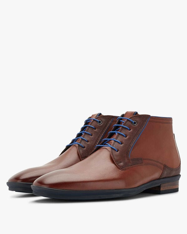 Schnürstiefel Kalbsleder cognac