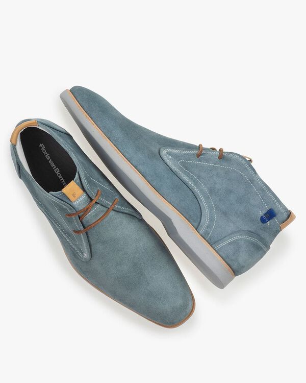 Stiefel Wildleder türkis