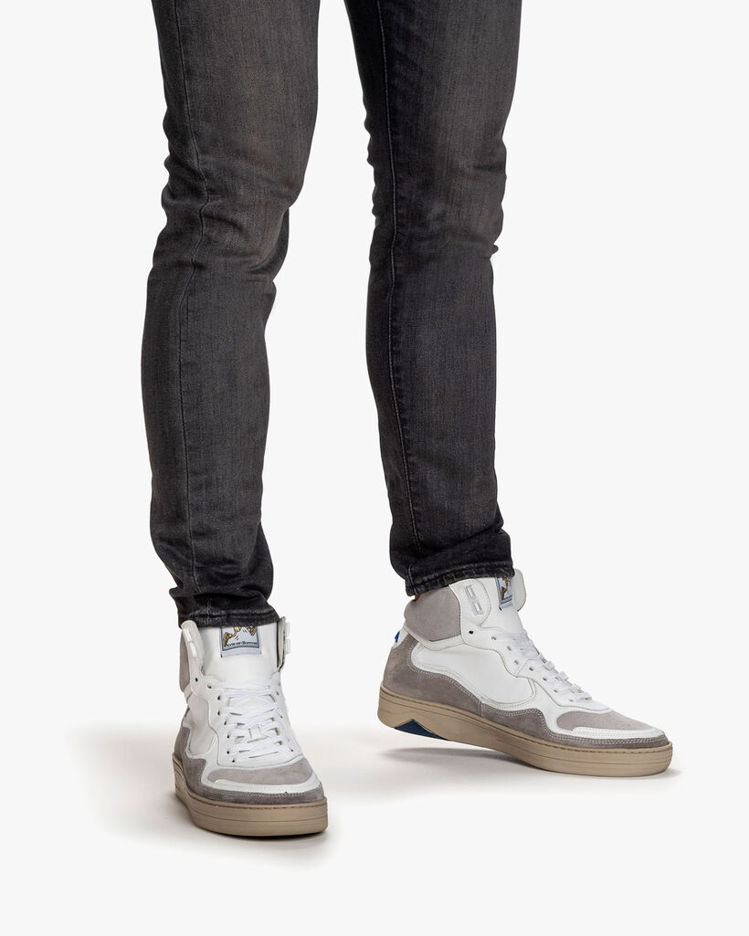 Sneaker calf leather white