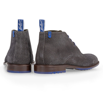 Schnürstiefel grau mit Print