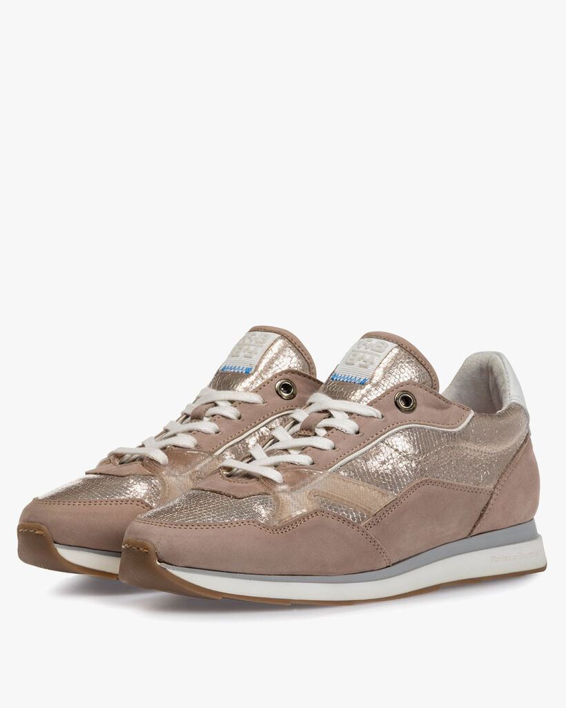 Sneaker Nubukleder beige