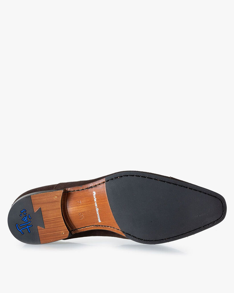 Schn&uuml;rschuh Wildleder dunkelbraun