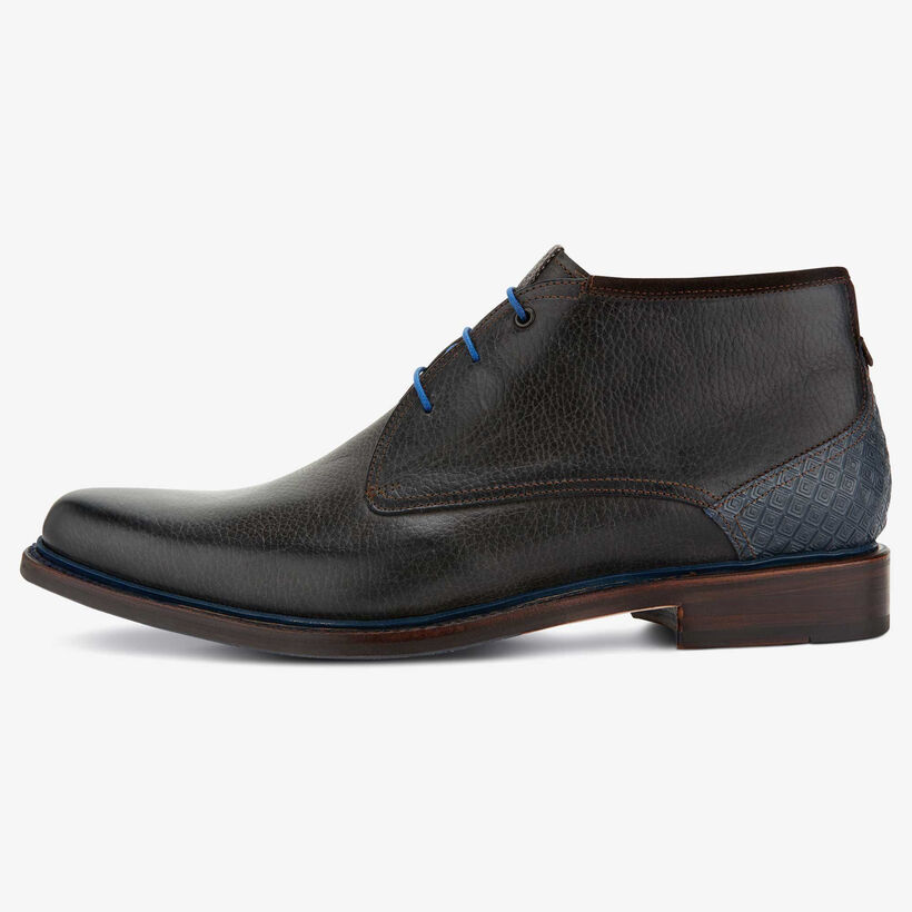 Floris van Bommel dark brown leather men’s lace boot