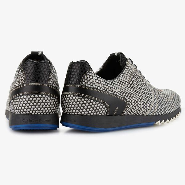 Floris van Bommel Graue Leder Sportschuhe