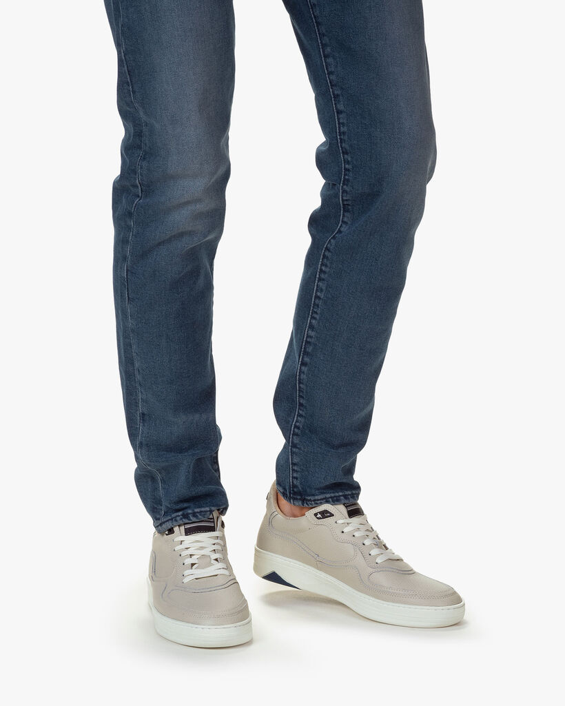 Sneaker leather print natural