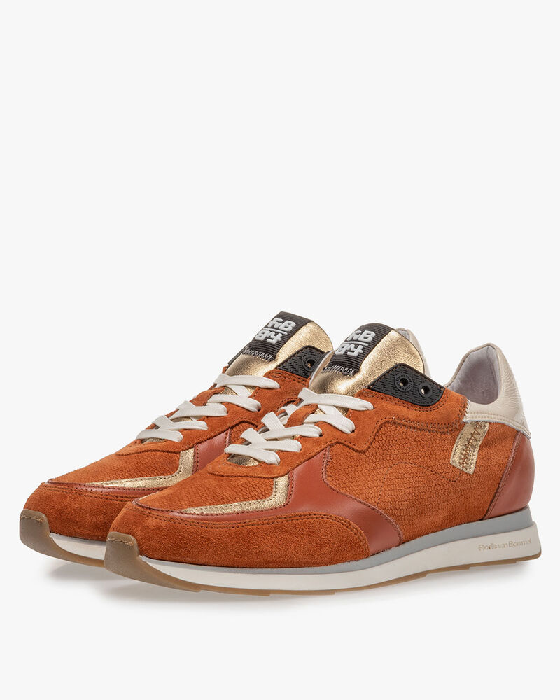 Sneaker Wildleder orange