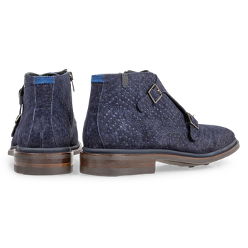 Boot with buckle closure blue