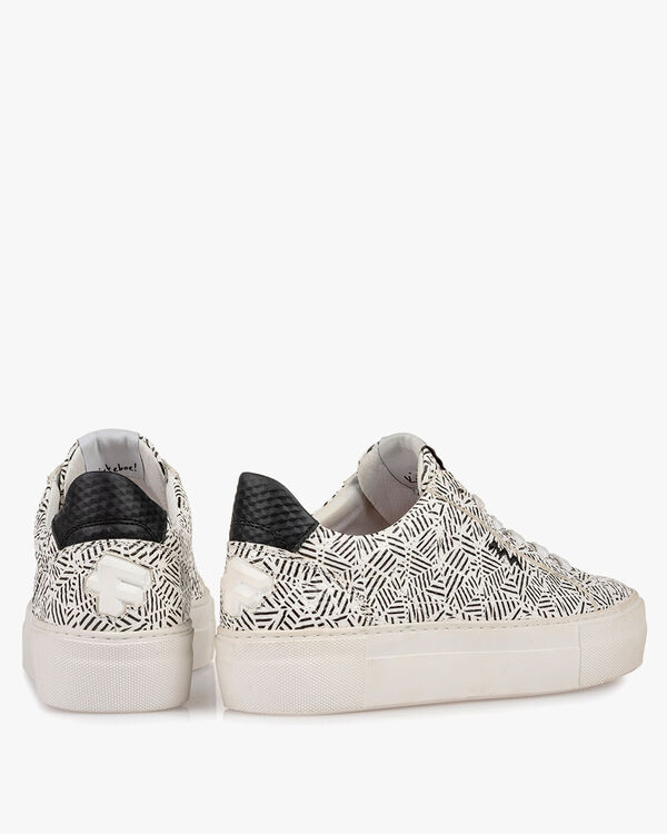 Sneaker zig-zag print black/white