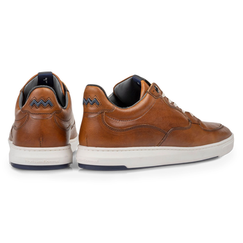 Sneaker cognac-coloured calf leather