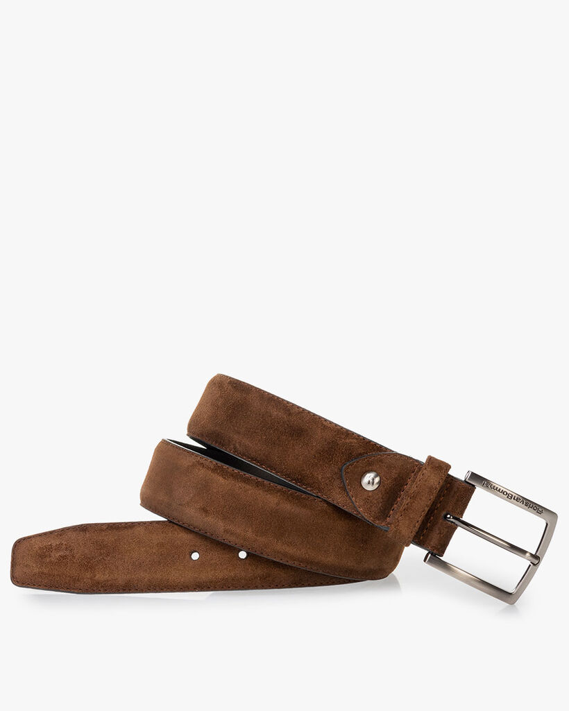 Belt suede cognac
