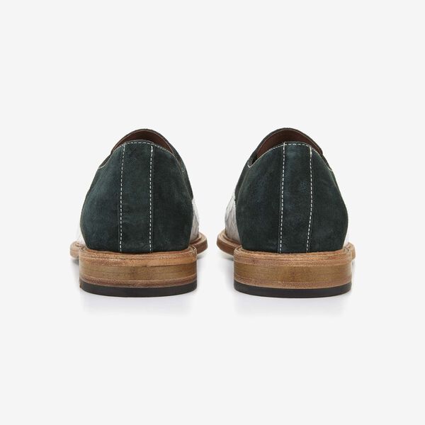 Floris van Bommel green suede men's lace-up shoe