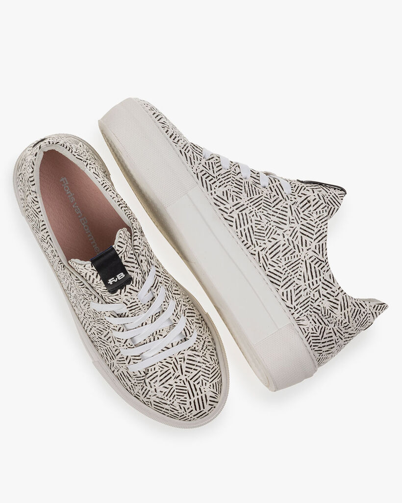 Sneaker Leder schwarz/wei&szlig;