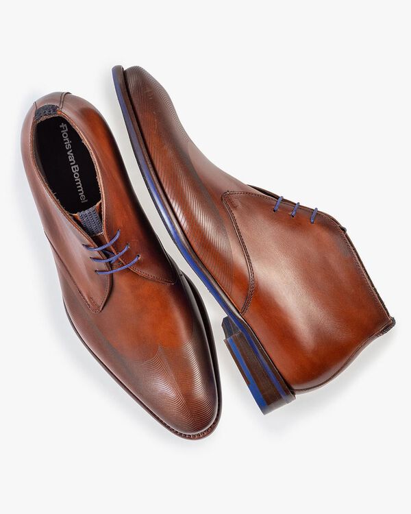 Schnürstiefel Kalbsleder cognac