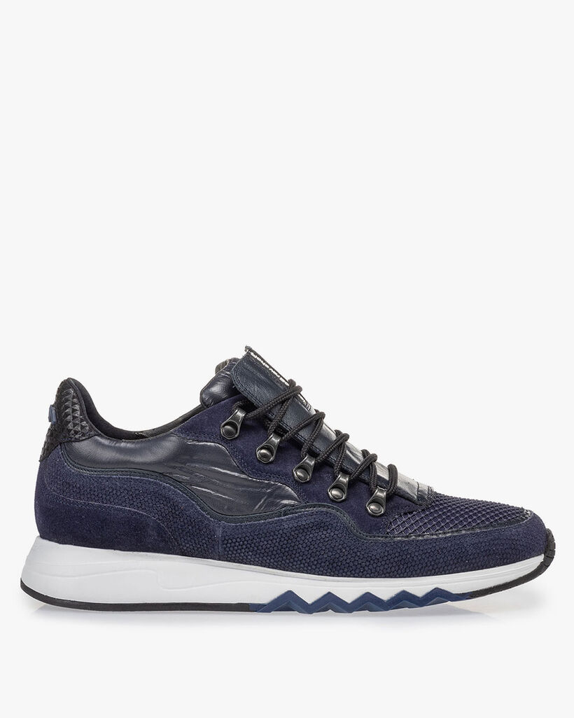 Sneaker with print dark blue
