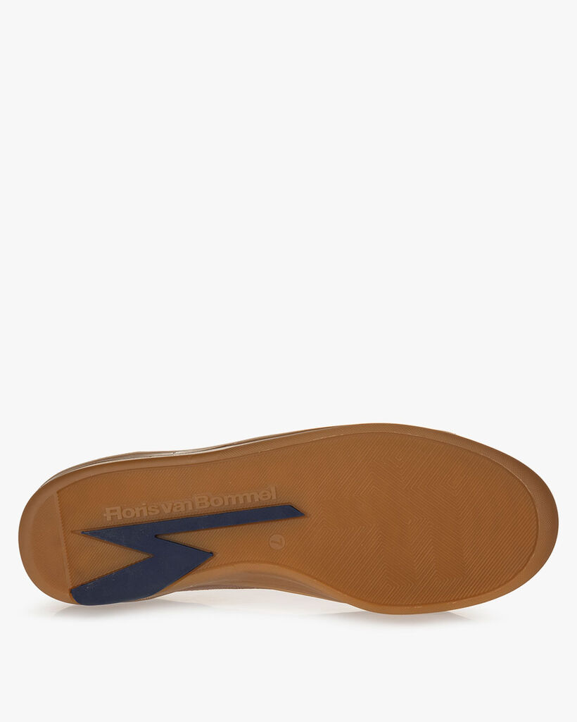 Sneaker Leder-Print cognac