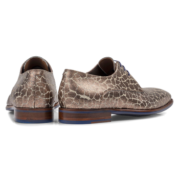 Lace shoe metallic bronze