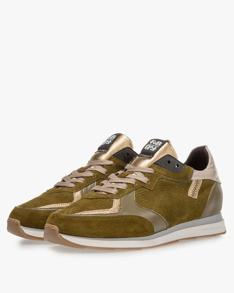 Sneaker Wildleder dunkelgrün