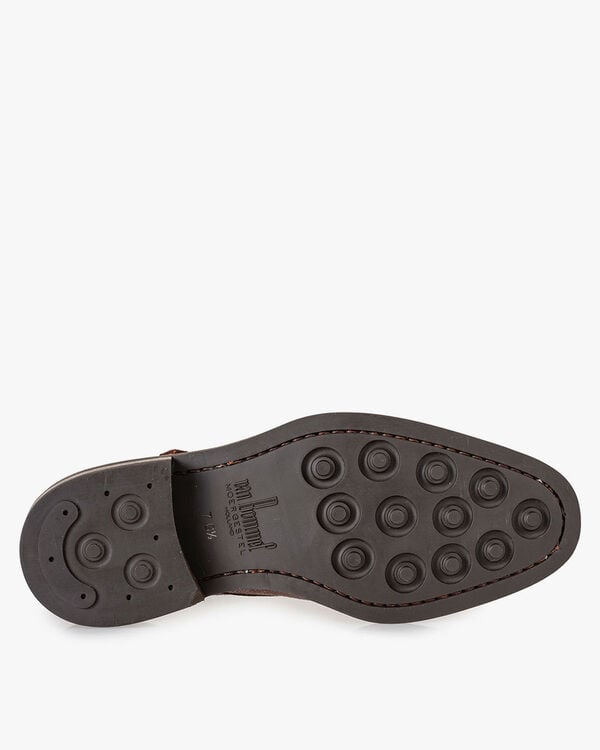 Cognac-coloured calf leather monk