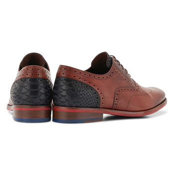 Lace shoe calf leather cognac