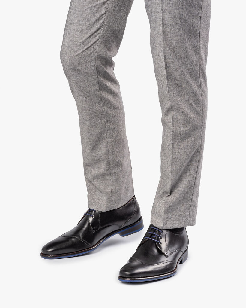 Schn&uuml;rschuh schwarz Kalbsleder