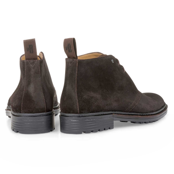 Dunkelbrauner Wildleder-Schnürstiefel