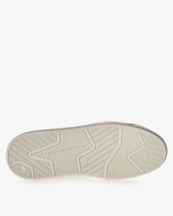 Sneaker Leder mit Print schwarz-weiß