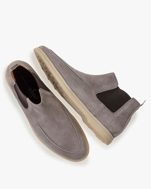 Chelsea boot suede leather grey