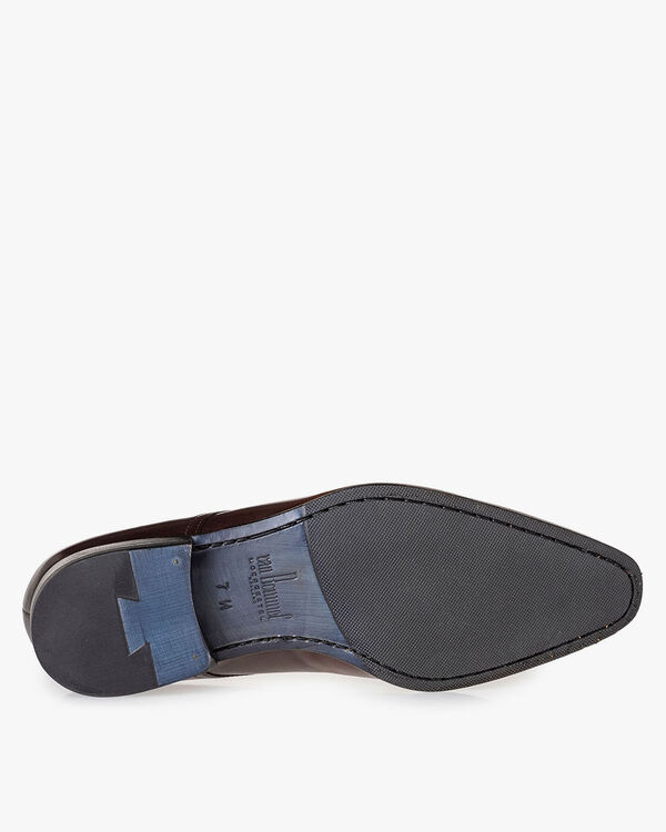 Dark brown calf leather lace shoe