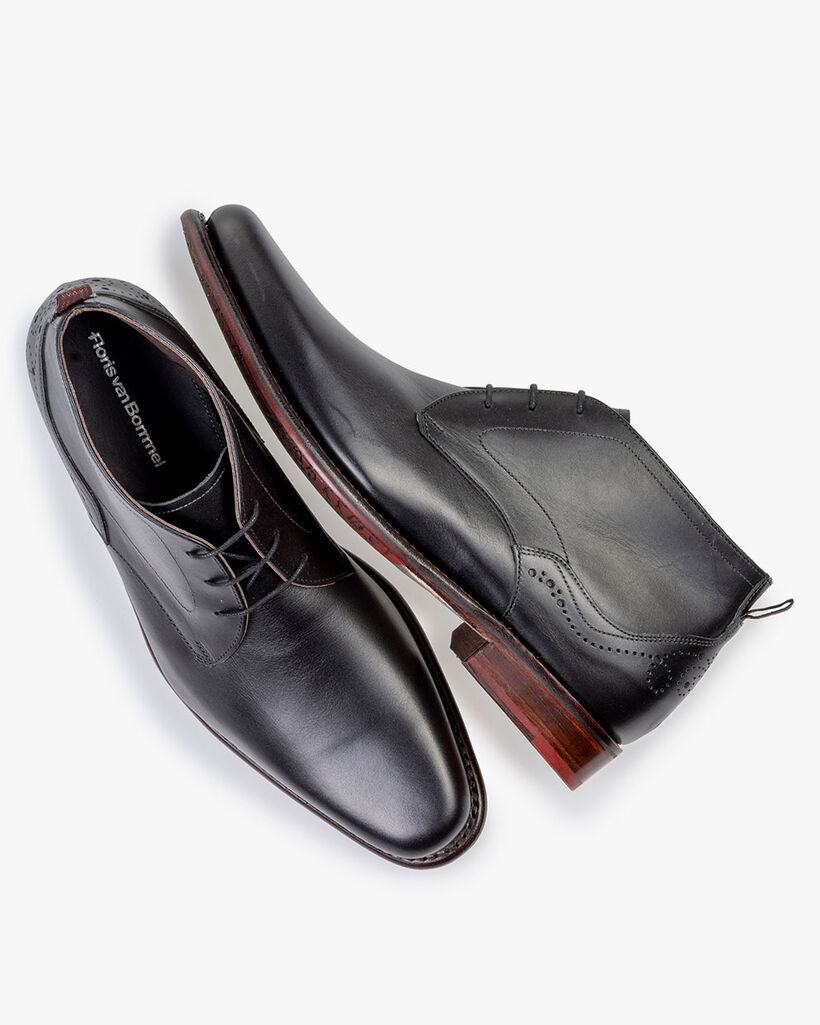 Schnürstiefel Kalbsleder schwarz