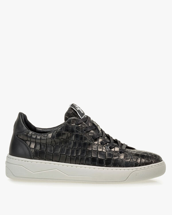 Sneaker reptile print black