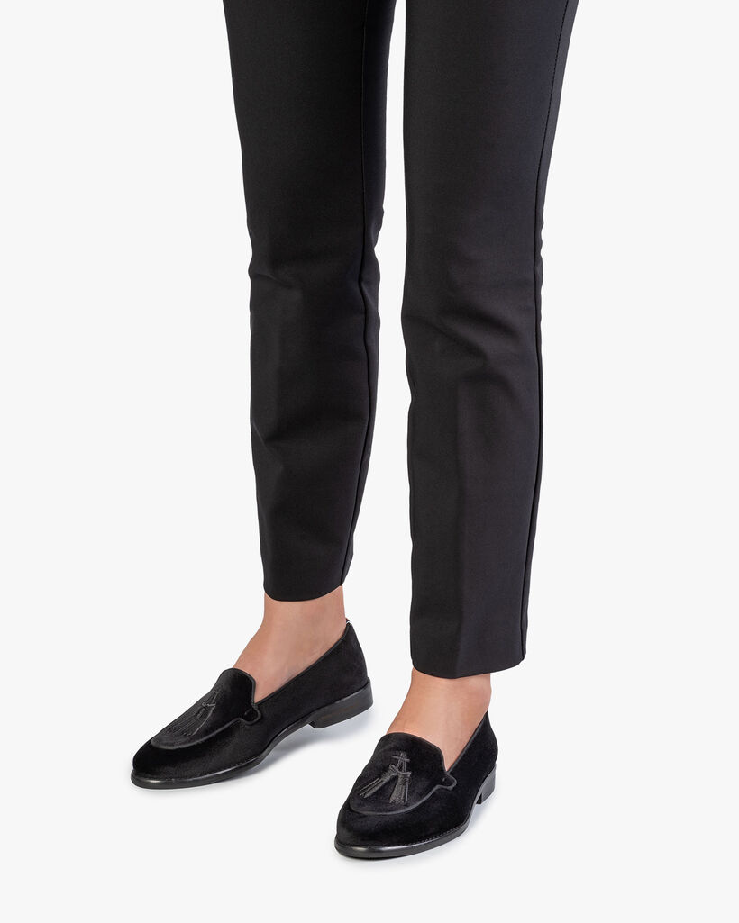 Loafer schwarz Textil