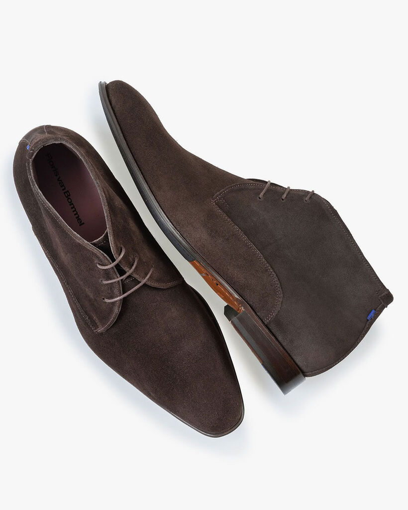 Schnürstiefel braun Wildleder