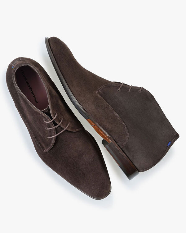 Schnürstiefel braun Wildleder