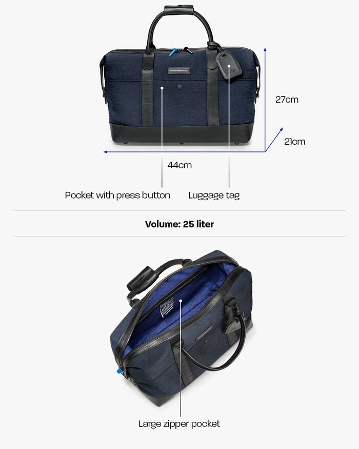 Overnight textile blue