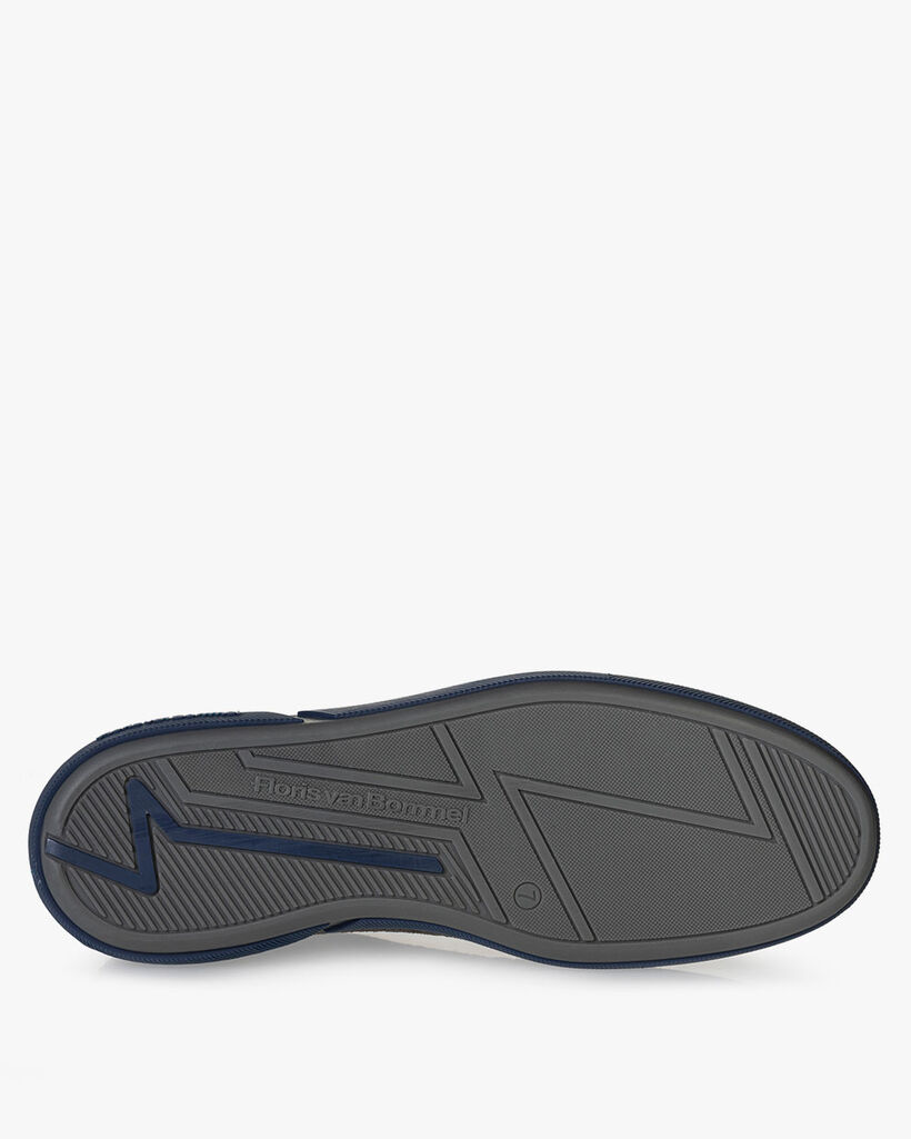 Sneaker Leder-Print dunkelgrau