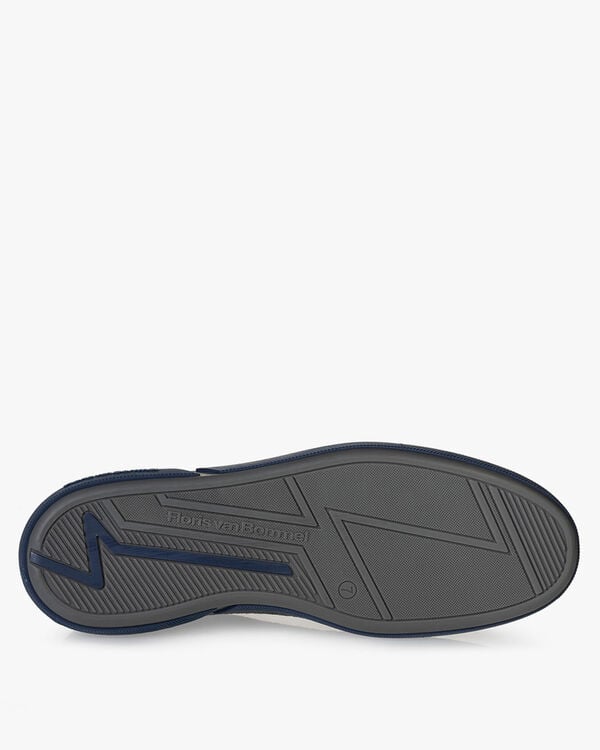 Sneaker Leder-Print dunkelgrau