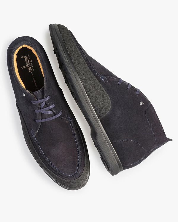 Halbhoher Wildleder Schnürstiefel