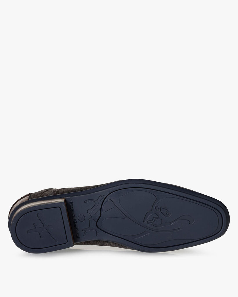 Schnürstiefel Wildleder grau