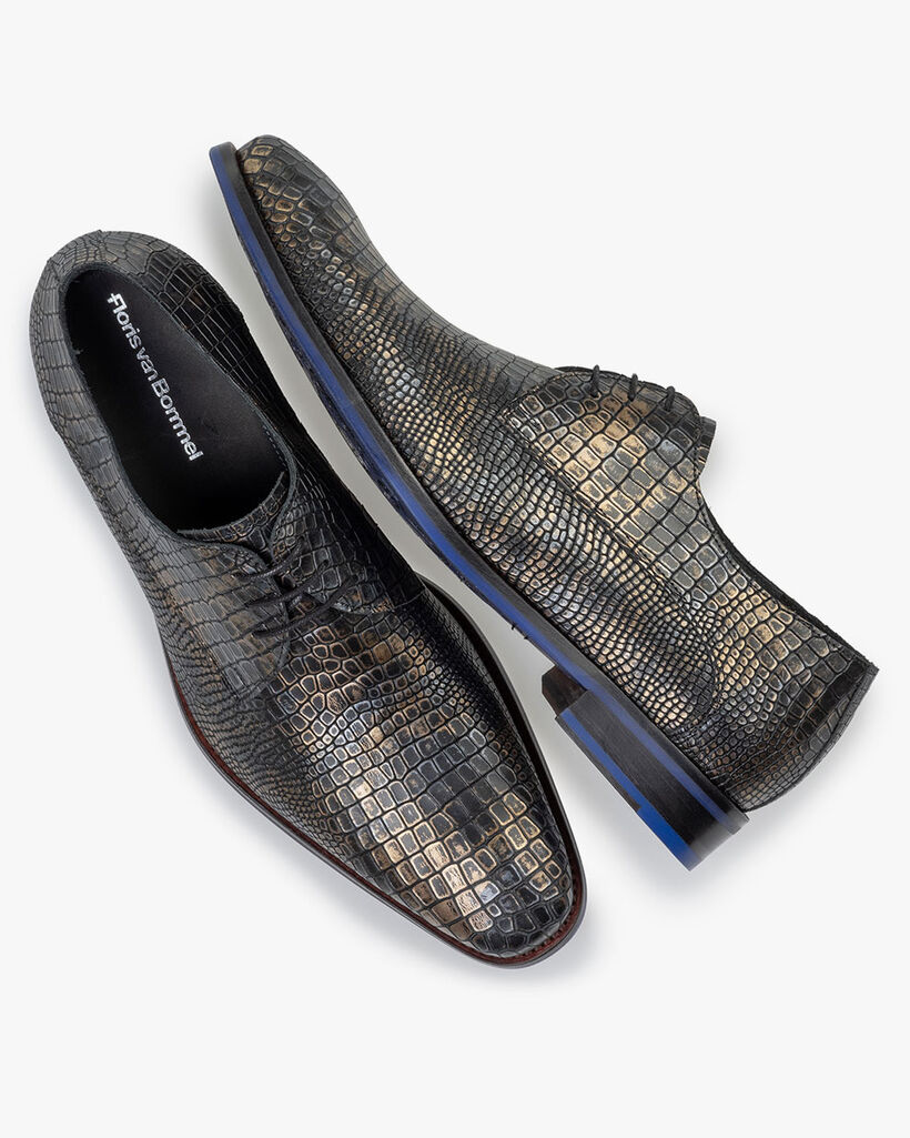 Schn&uuml;rschuh metallic bronze