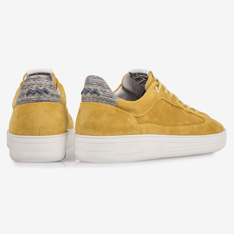 Yellow suede leather sneaker