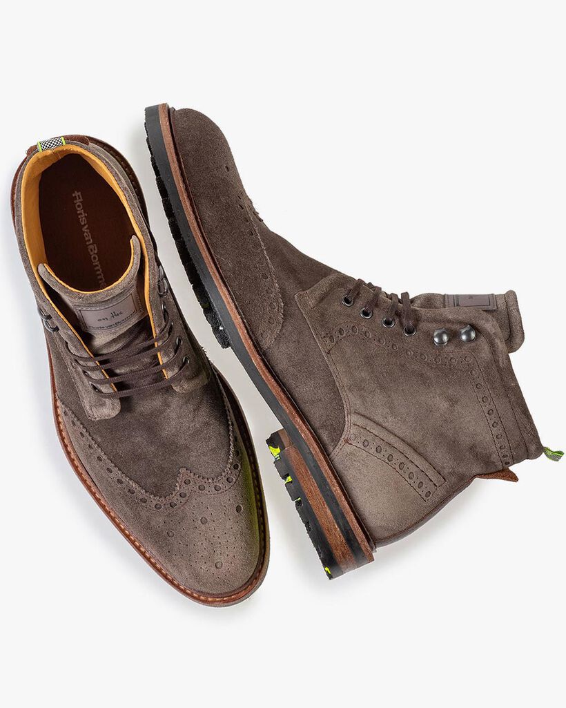 Stiefel Wildleder taupe