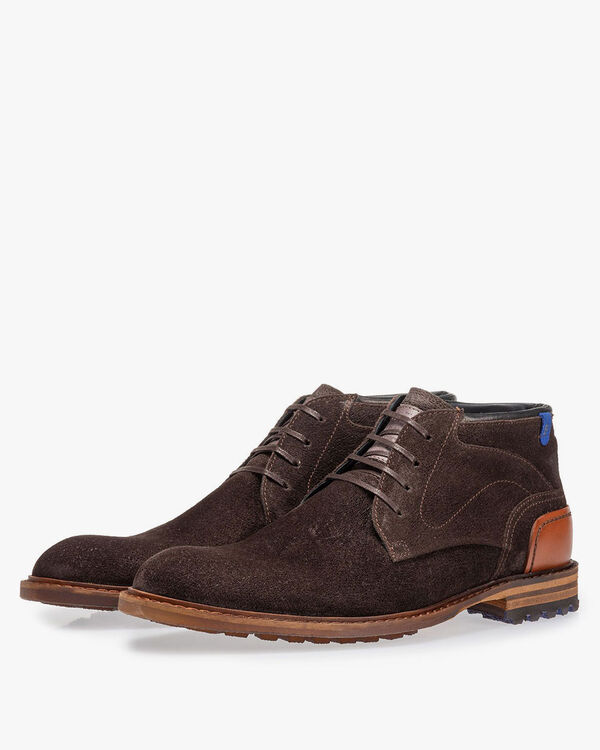 Crepi boot brown suede leather