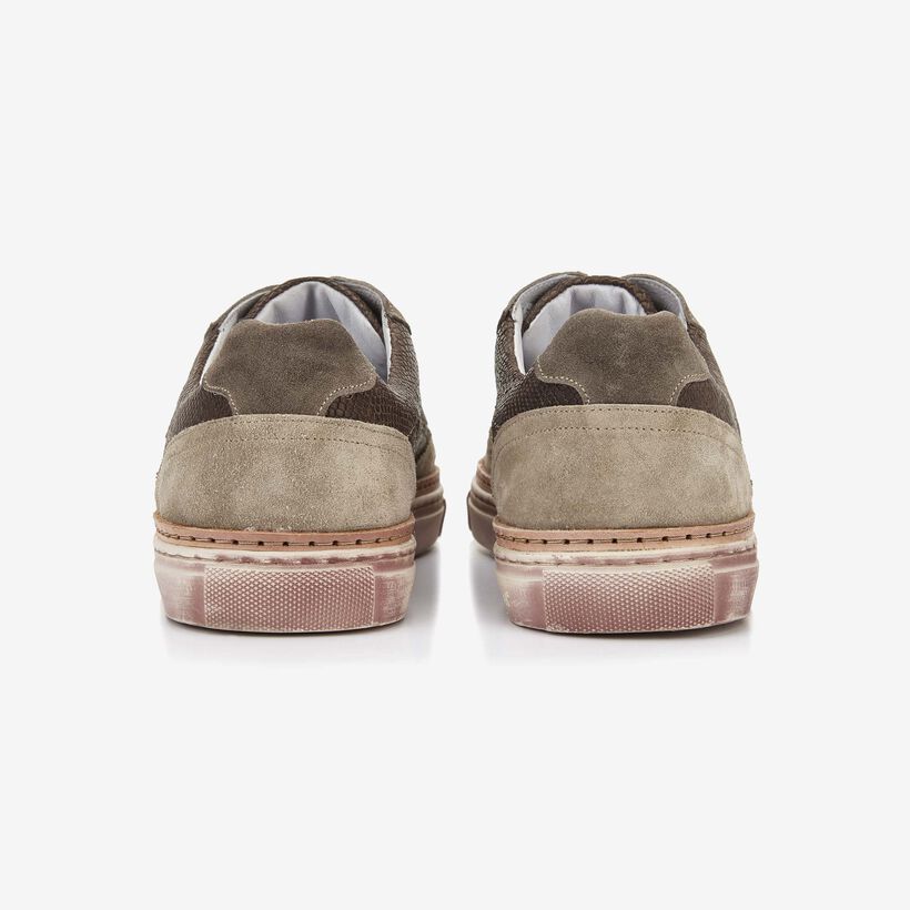 Floris van Bommel brown snake print men's sneaker