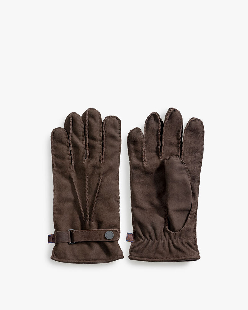 Gloves suede dark brown