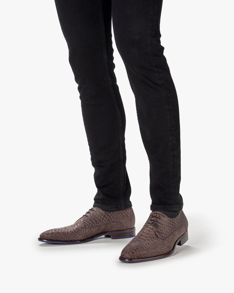 Schn&uuml;rschuh Nubukleder dunkelbraun